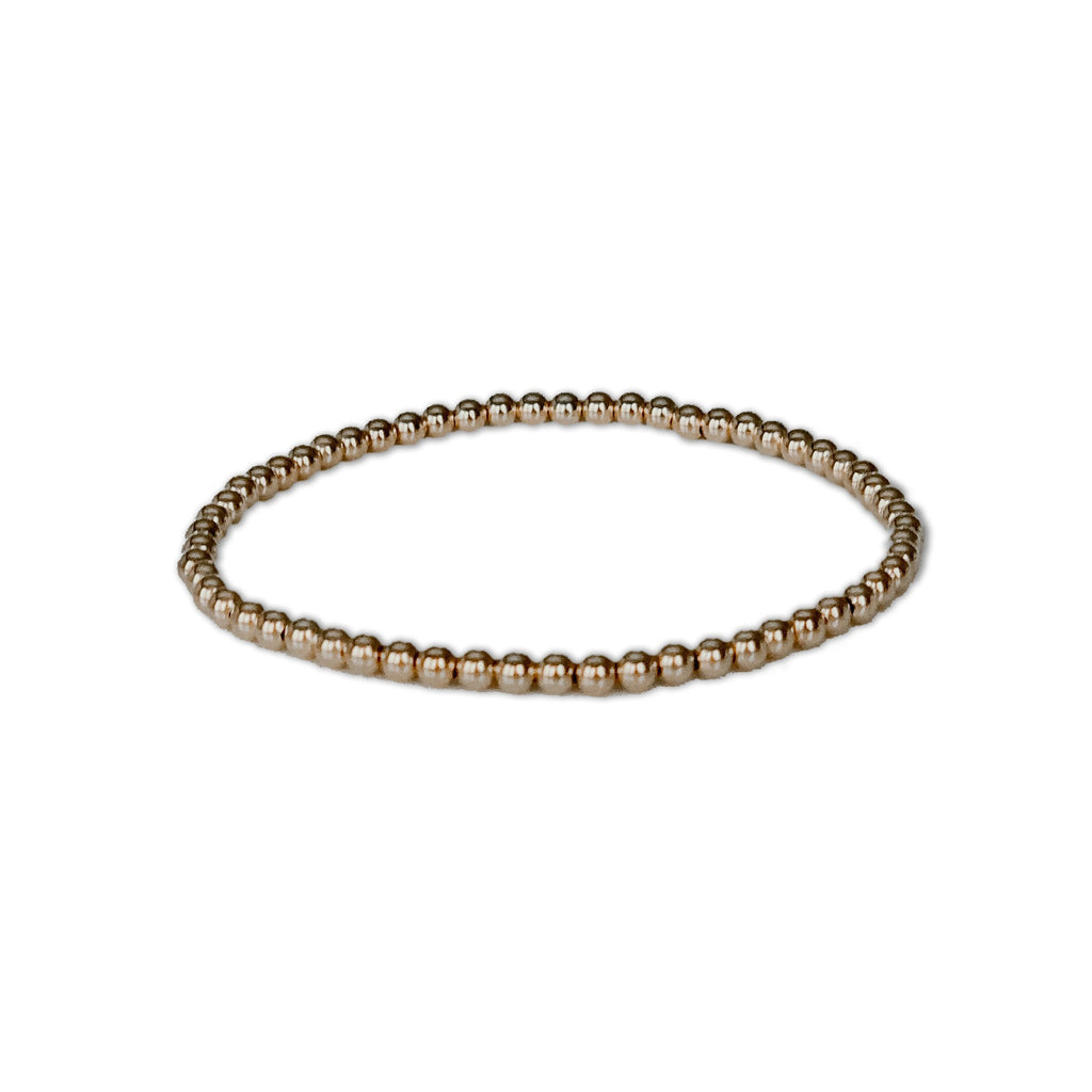 14K Gold Filled Beaded Bracelet 3MM - Lisalee Collections