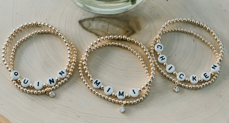 4MM 14K Gold Filled Personalized Bracelet 4MM - Lisalee Collections