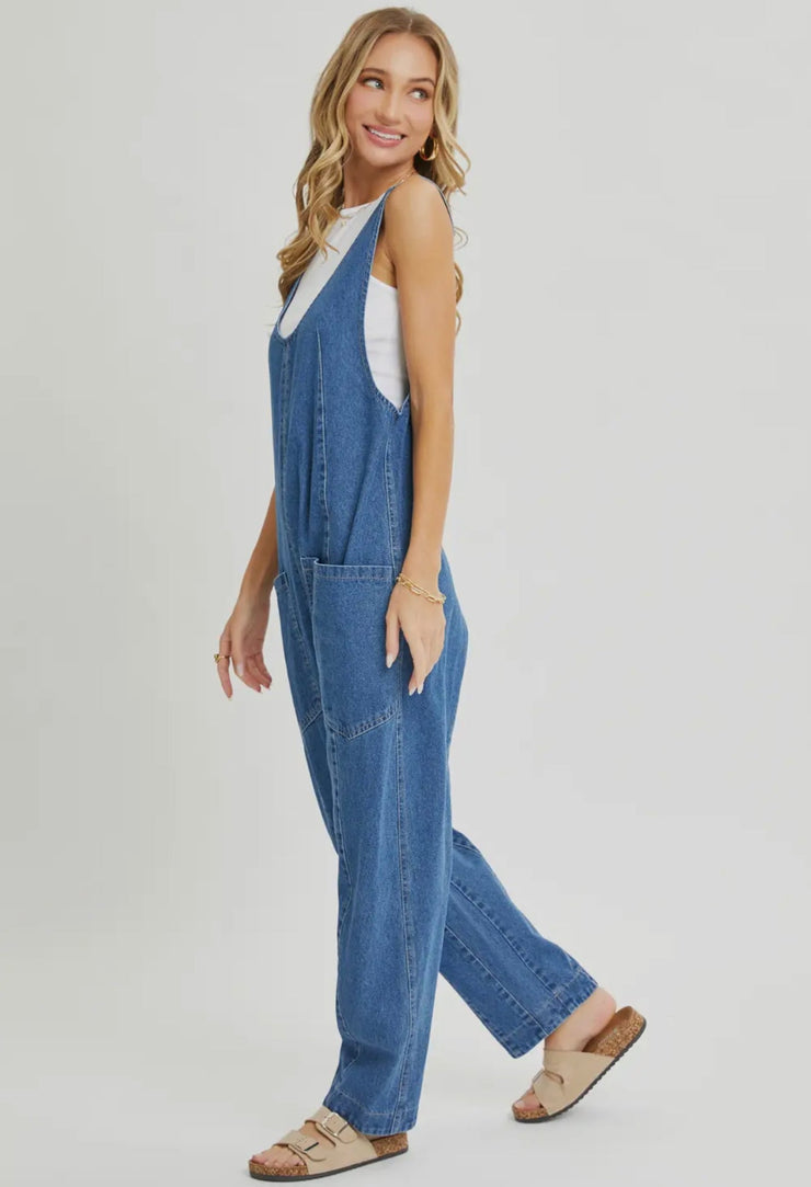 Cassidy Denim Jumpsuit - Lisalee Collections