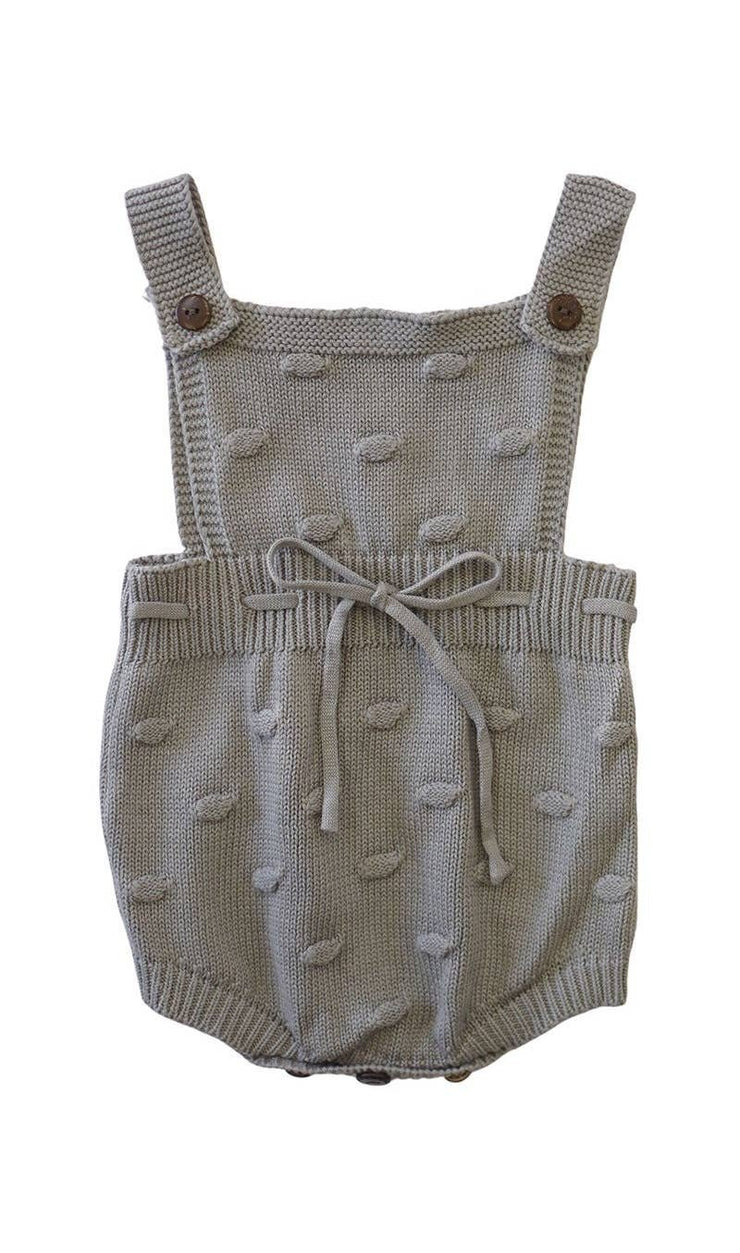 Grey Knit Romper - Lisalee Collections