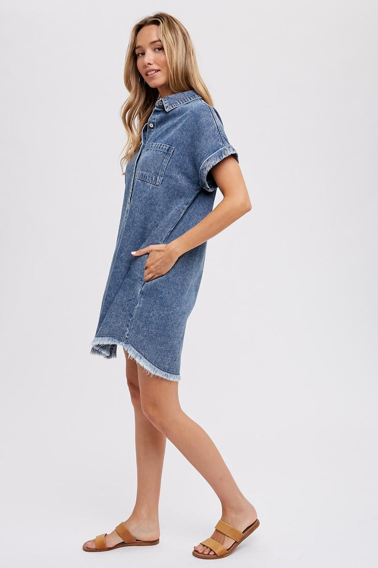 Laila Denim Shirt Dress - Lisalee Collections