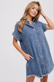 Laila Denim Shirt Dress - Lisalee Collections