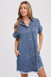 Laila Denim Shirt Dress - Lisalee Collections