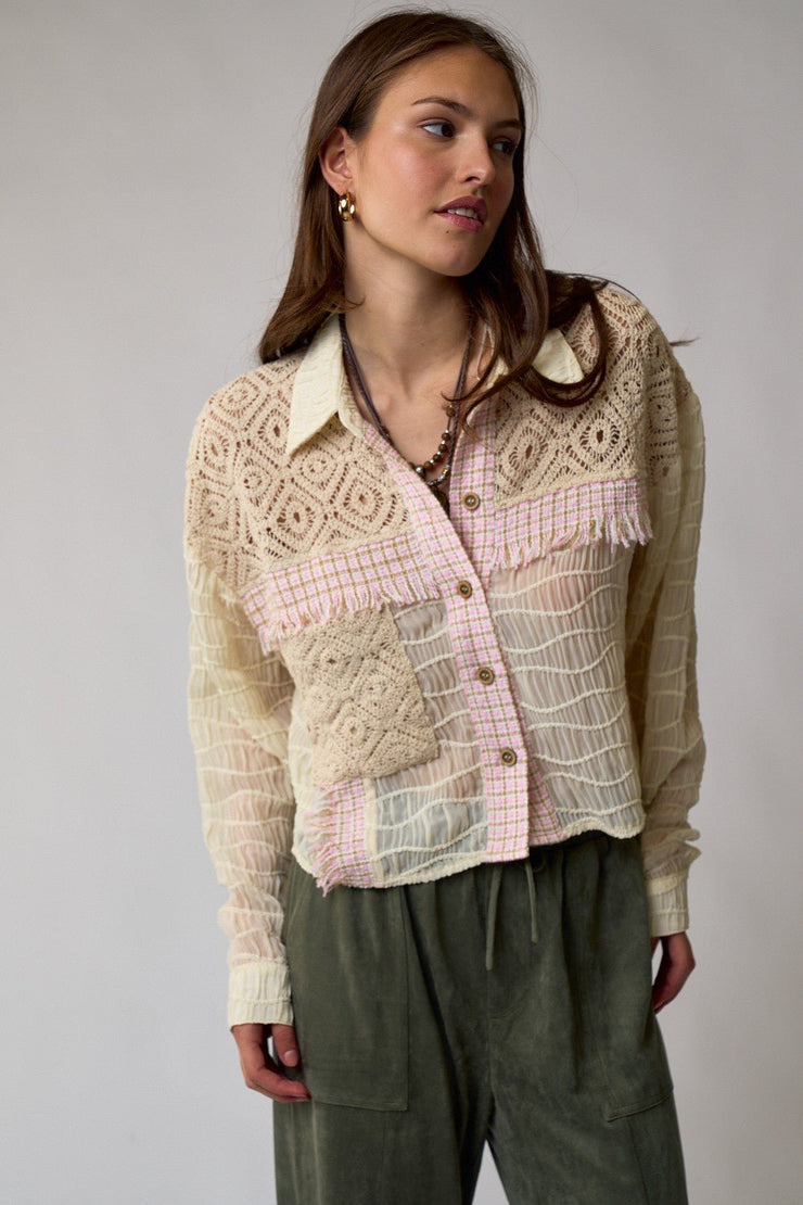 Manuela Tweed Crochet Top - Lisalee Collections