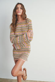 Mauve Crochet Knit Dress - Lisalee Collections