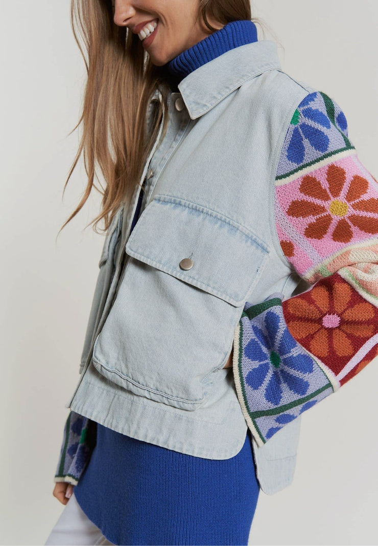 Multi Patch Denim Jacket (PRE ORDER) - Lisalee Collections