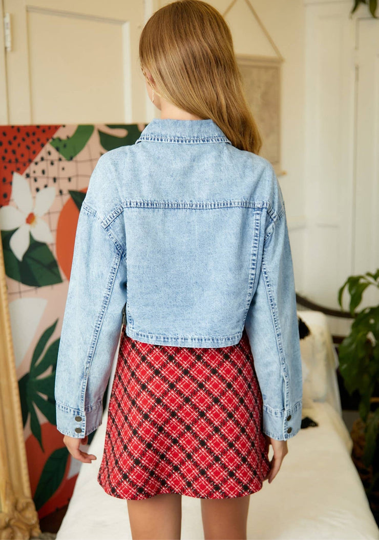 Olivia Denim Jacket Top (Fall Pre- Sale) - Lisalee Collections