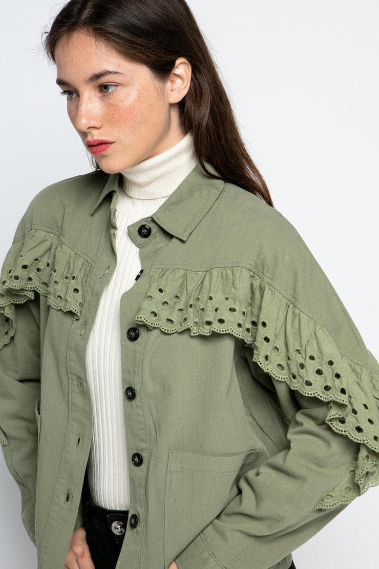 Rosaria Eyelet Jacket - Lisalee Collections