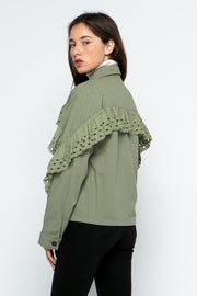 Rosaria Eyelet Jacket - Lisalee Collections