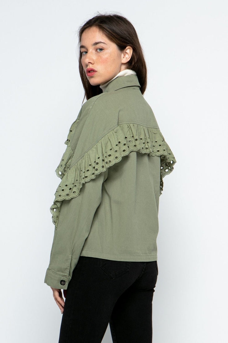 Rosaria Eyelet Jacket - Lisalee Collections