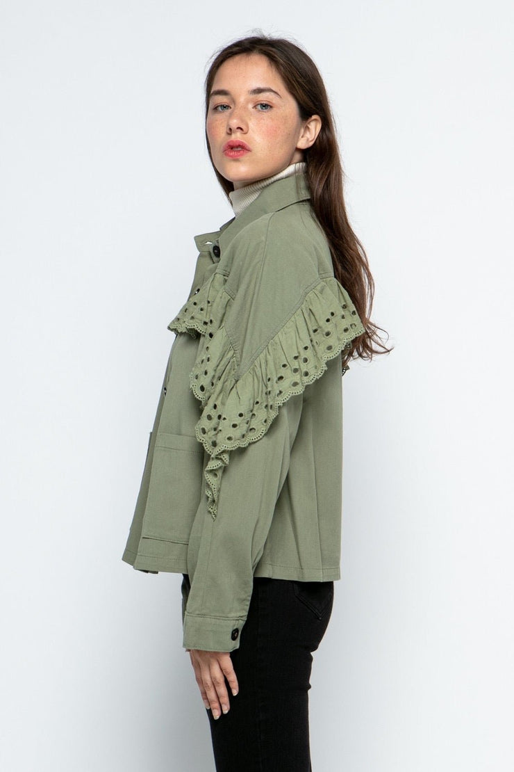 Rosaria Eyelet Jacket - Lisalee Collections