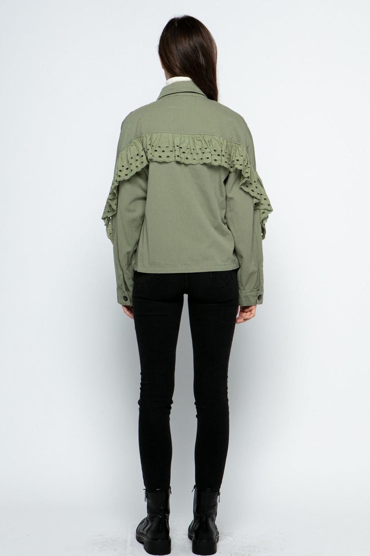 Rosaria Eyelet Jacket - Lisalee Collections