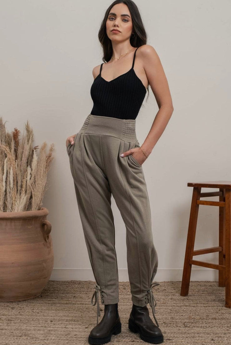 Stella Ankle Tie Joggers - Lisalee Collections